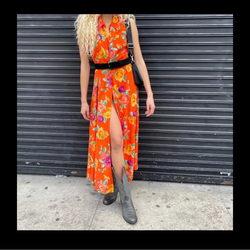 Vintage Floral Dress or Duster Jacket